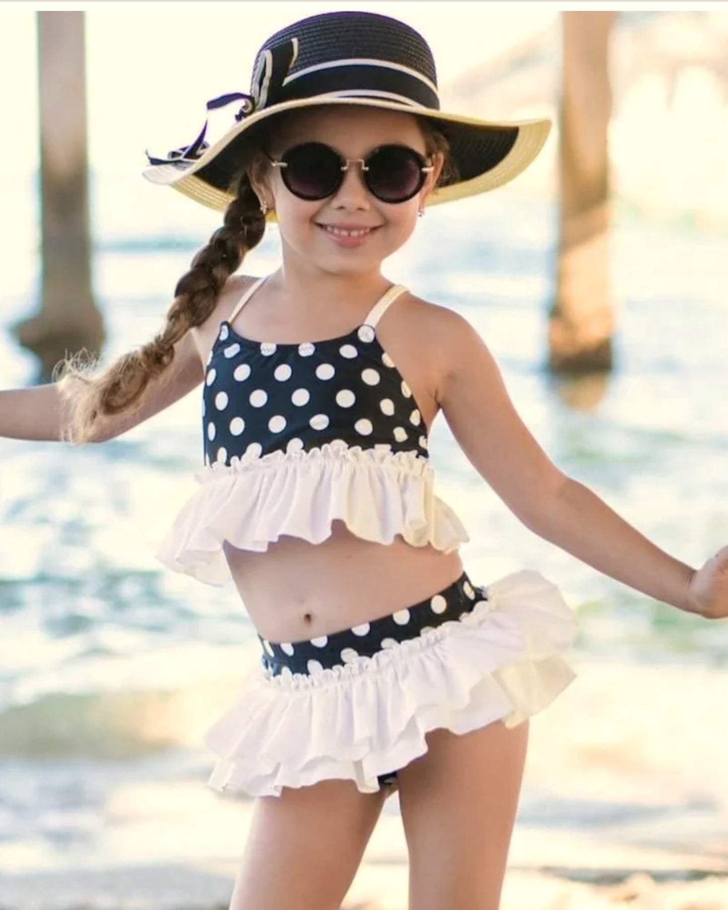 Polkadot Swim Set- Blue