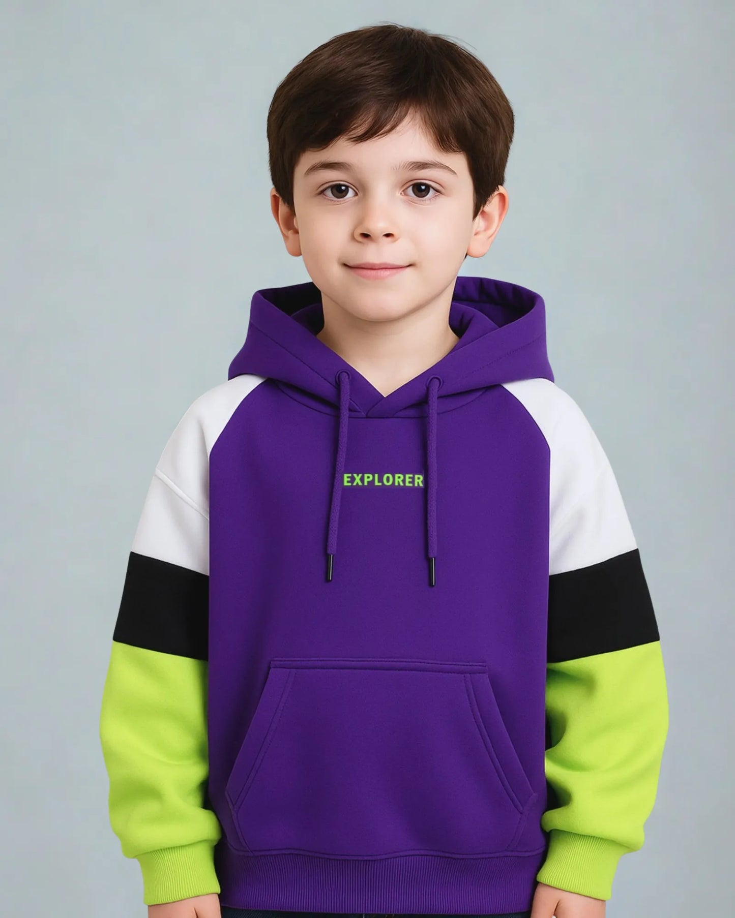 Urban Explorer Colourblock  Winter Hoodie Sweatshirt