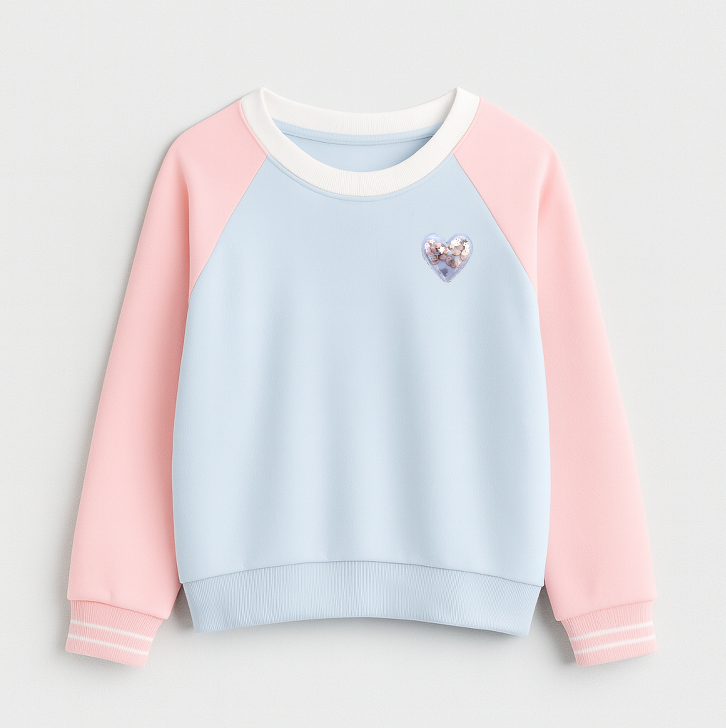 Blush & Sky Heart Winter Sweatshirt