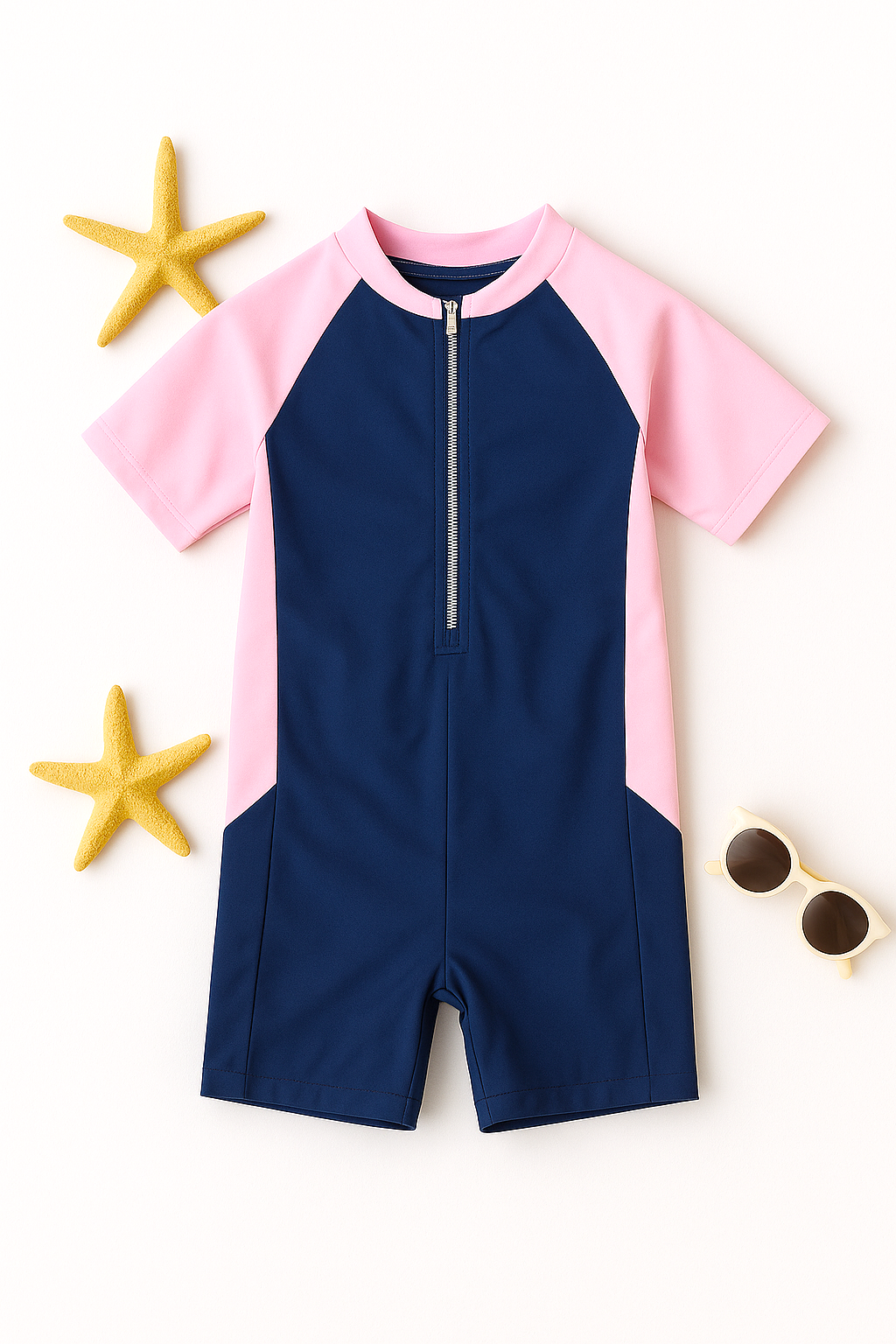 Aqua Blush Zip Swimsuit