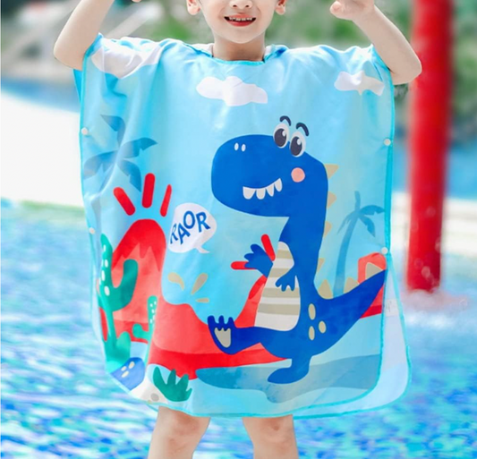 Happy Dino Hooded Towel