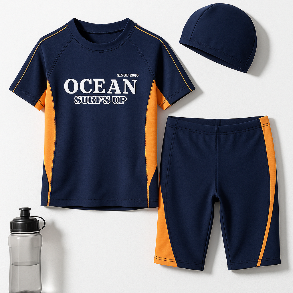 Orange Blaze 3-Piece Swimsuit