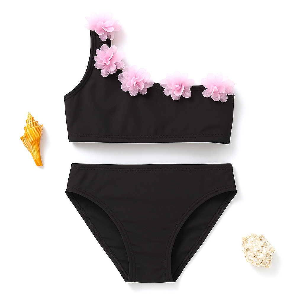 Chic Petal Wave Bikini Swimsuit