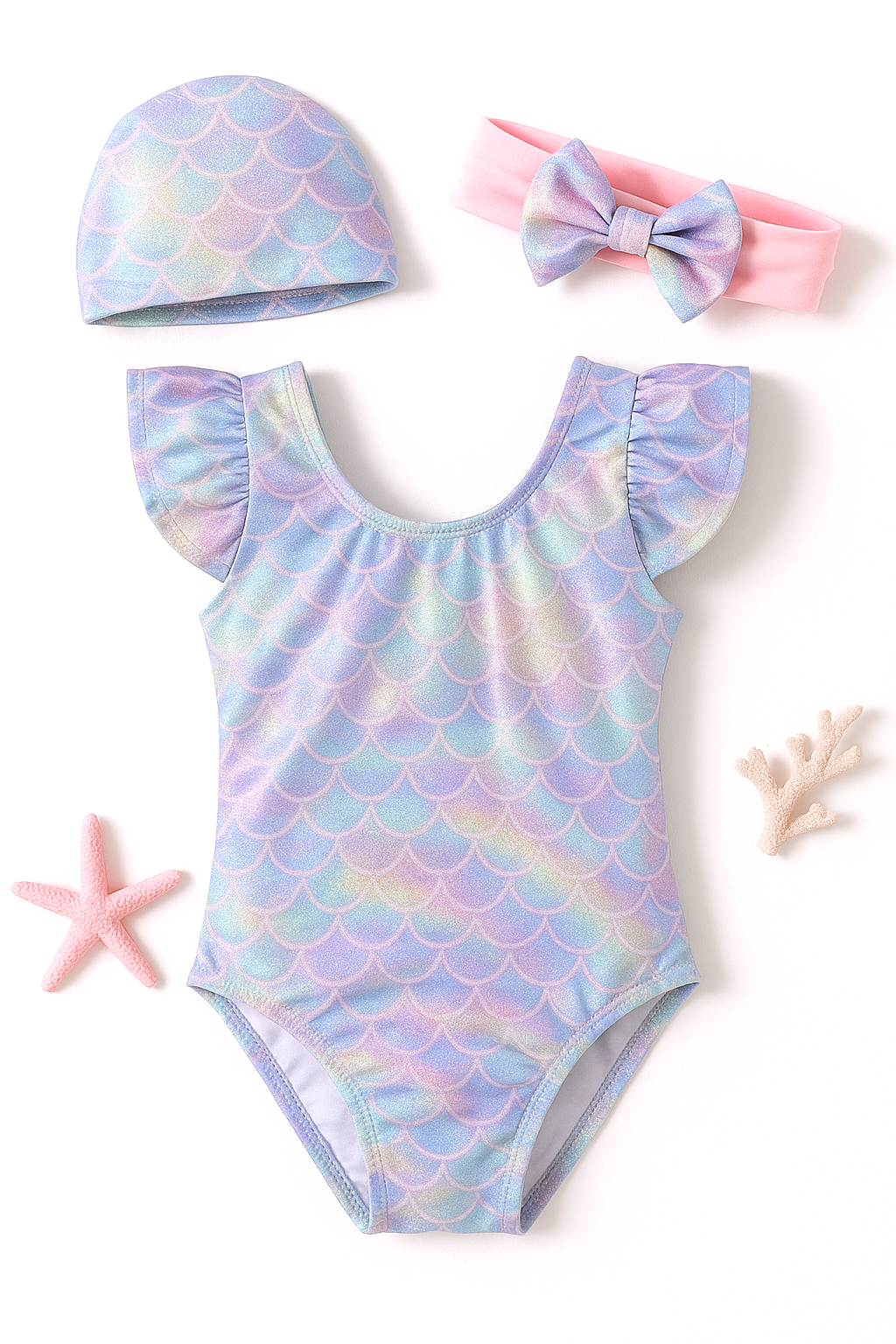 Twilight Twinkle Swimwear with Cap and Bow