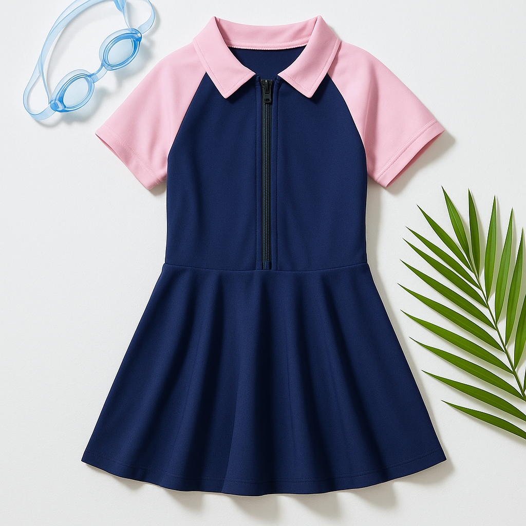 Navy Dash Swimsuit Dress