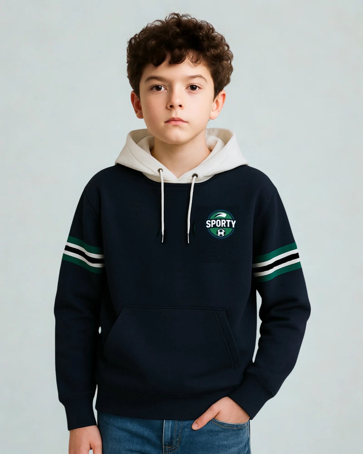 Sporty League Navy Winter Hoodie Sweatshirt