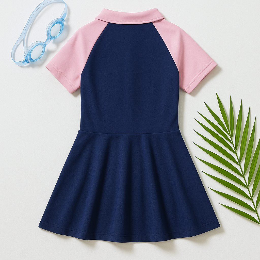 Navy Dash Swimsuit Dress