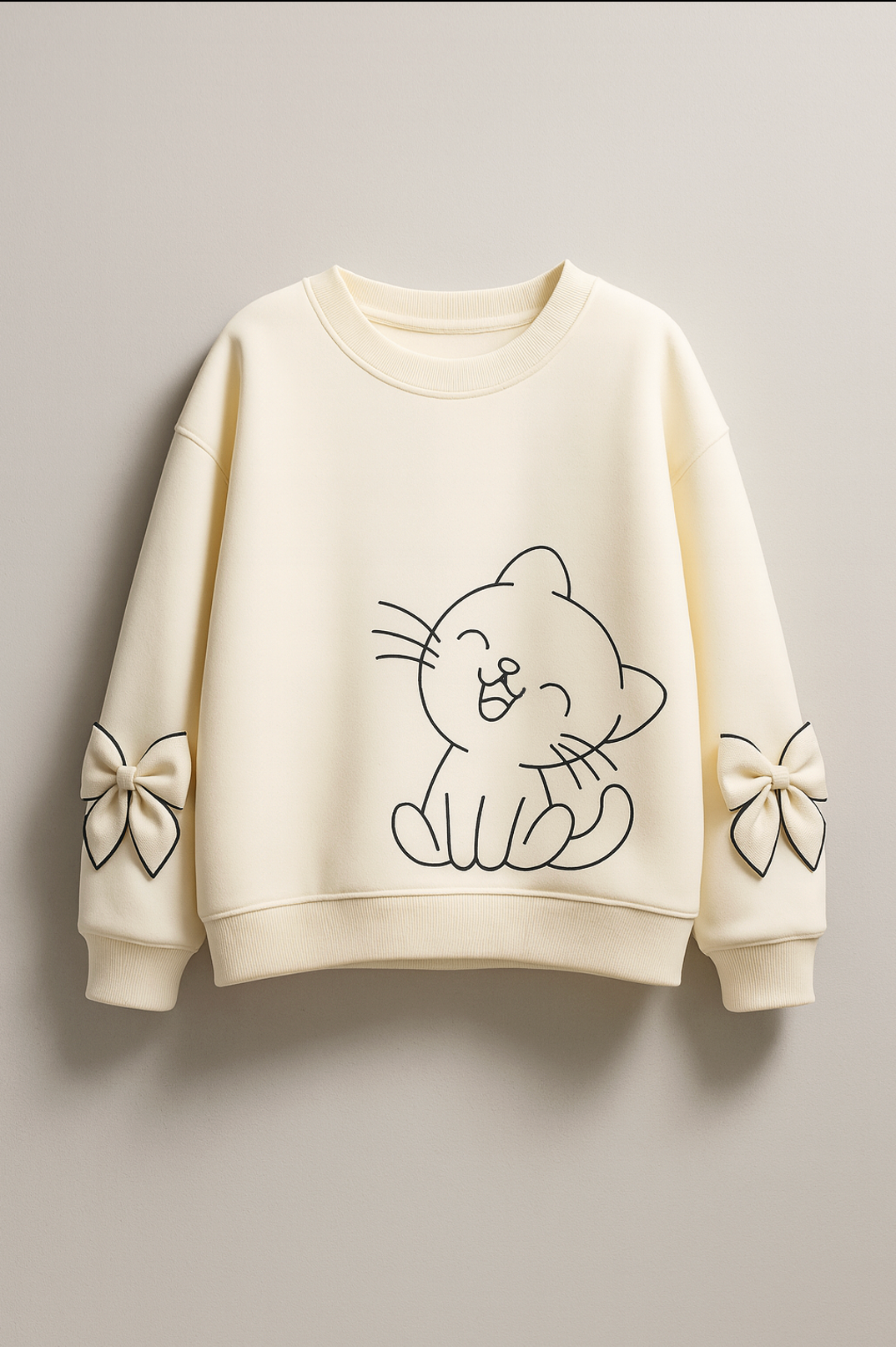 Little Meow Bow Winter Sweatshirt