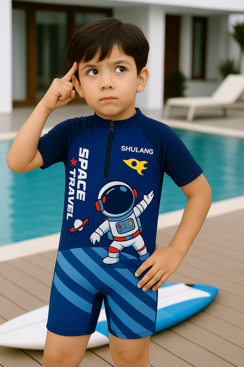 Galaxy Explorer Swim Suit - Navy