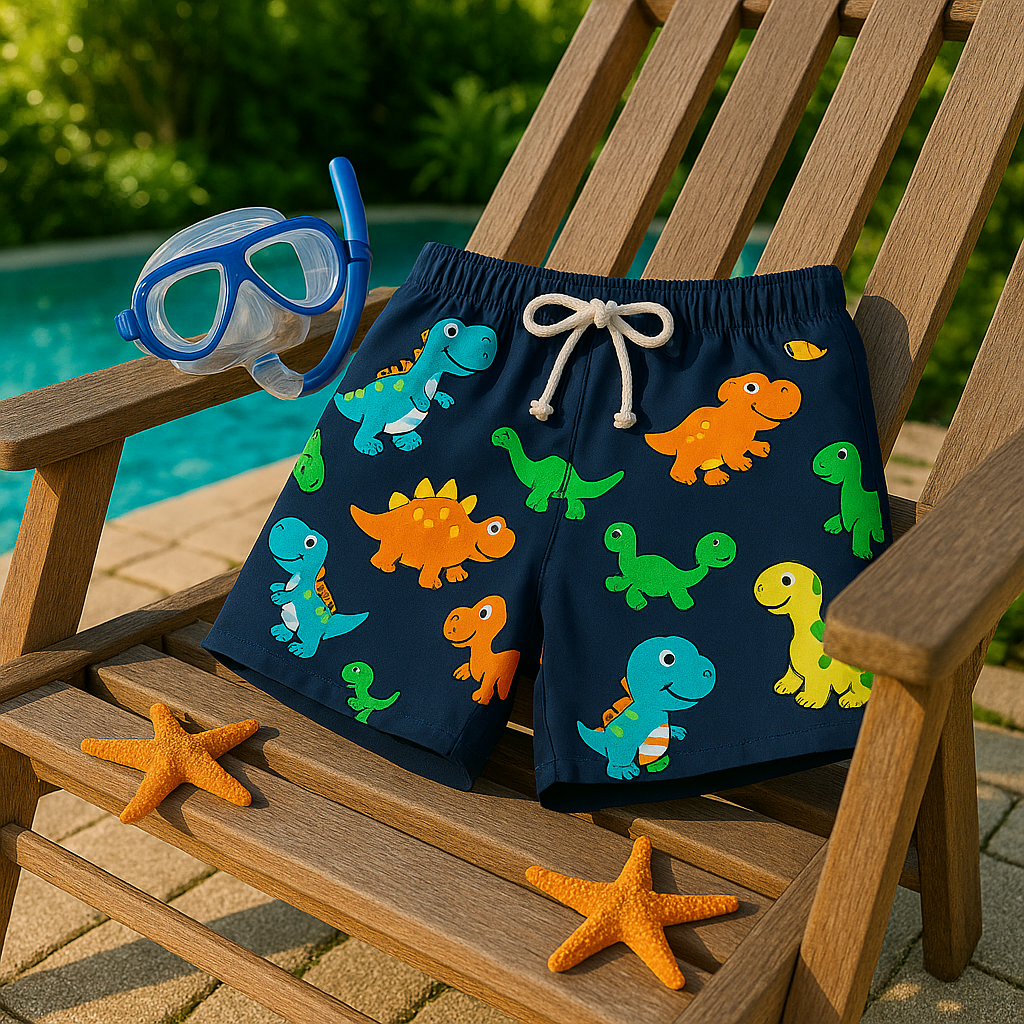 Dino Dive Swim Trunks