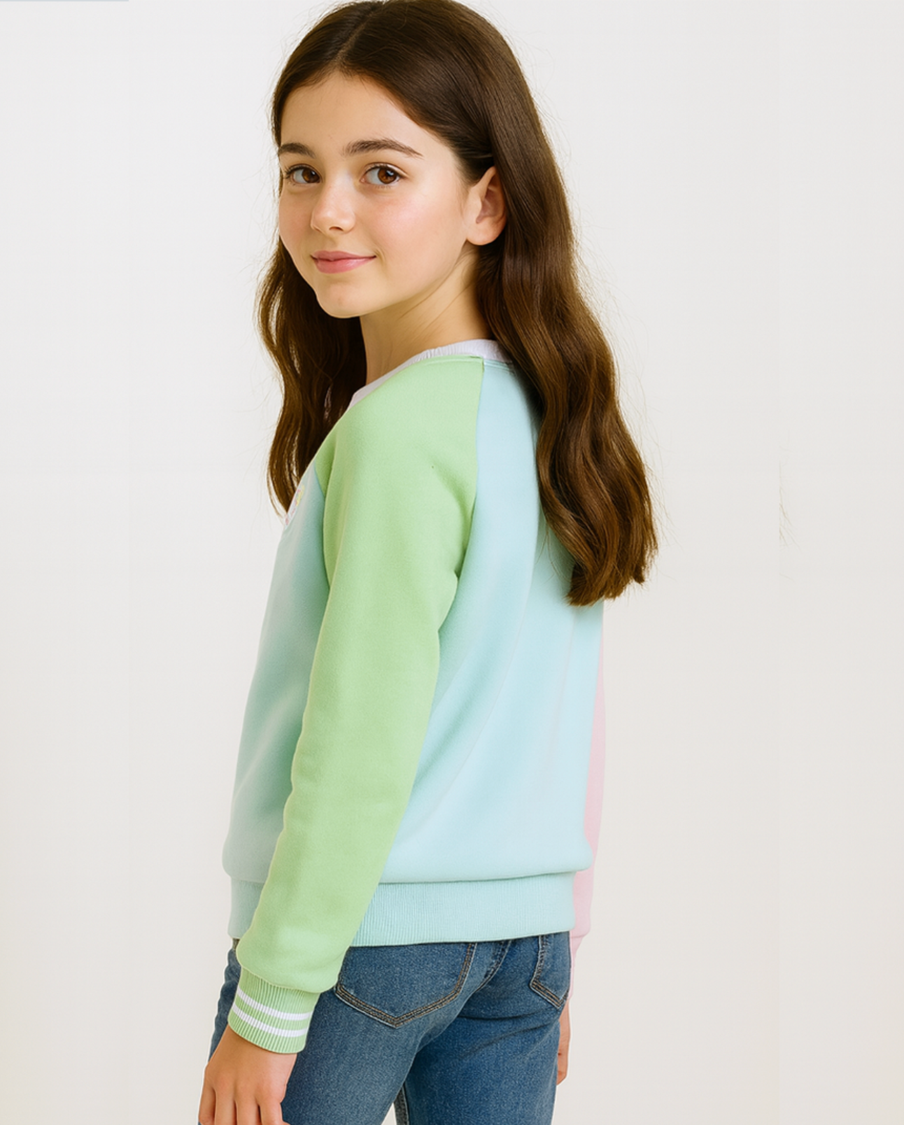 Playful Heart Pastel Winter Sweatshirt