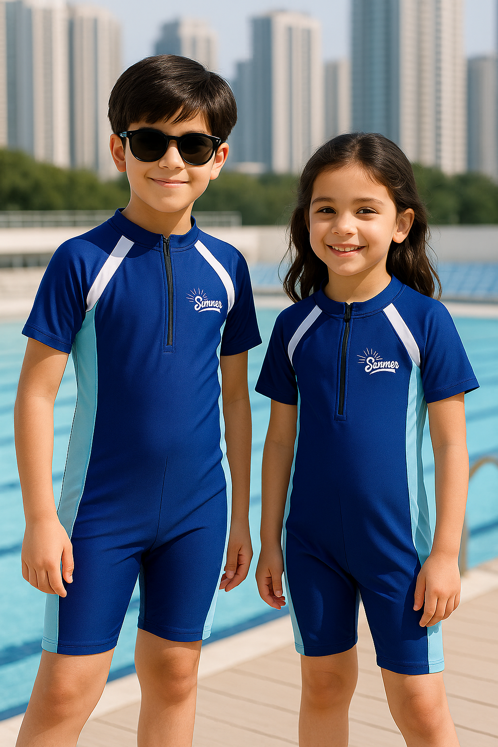 Ocean Dash Zip Swim Suit