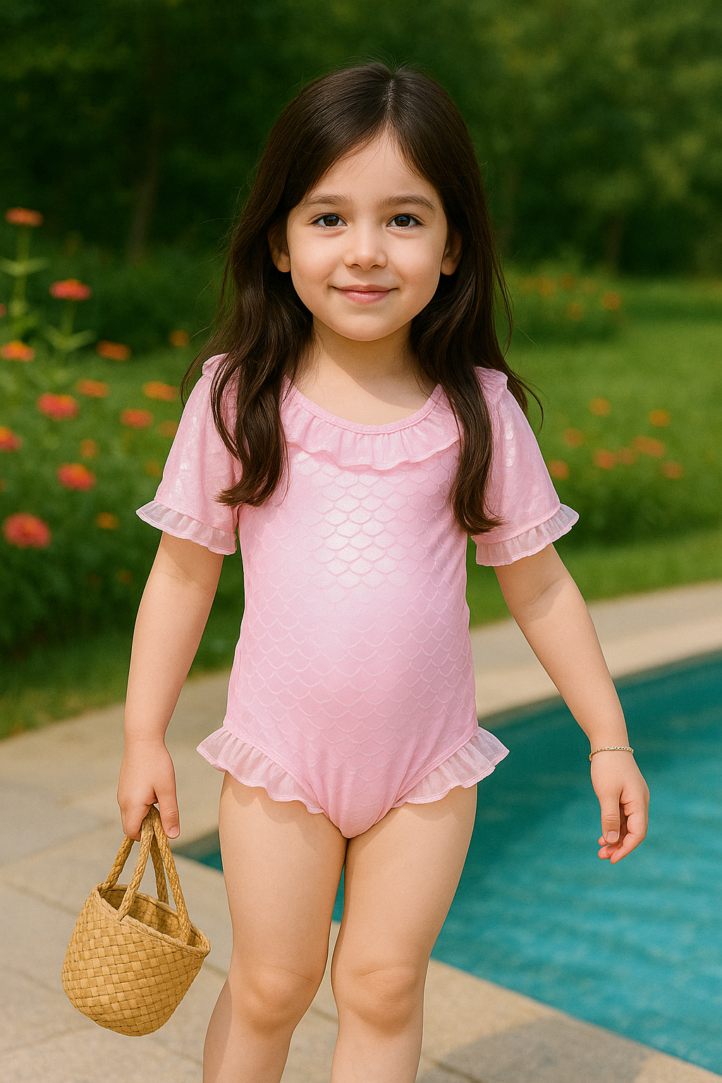 Pink Stardust Poolwear
