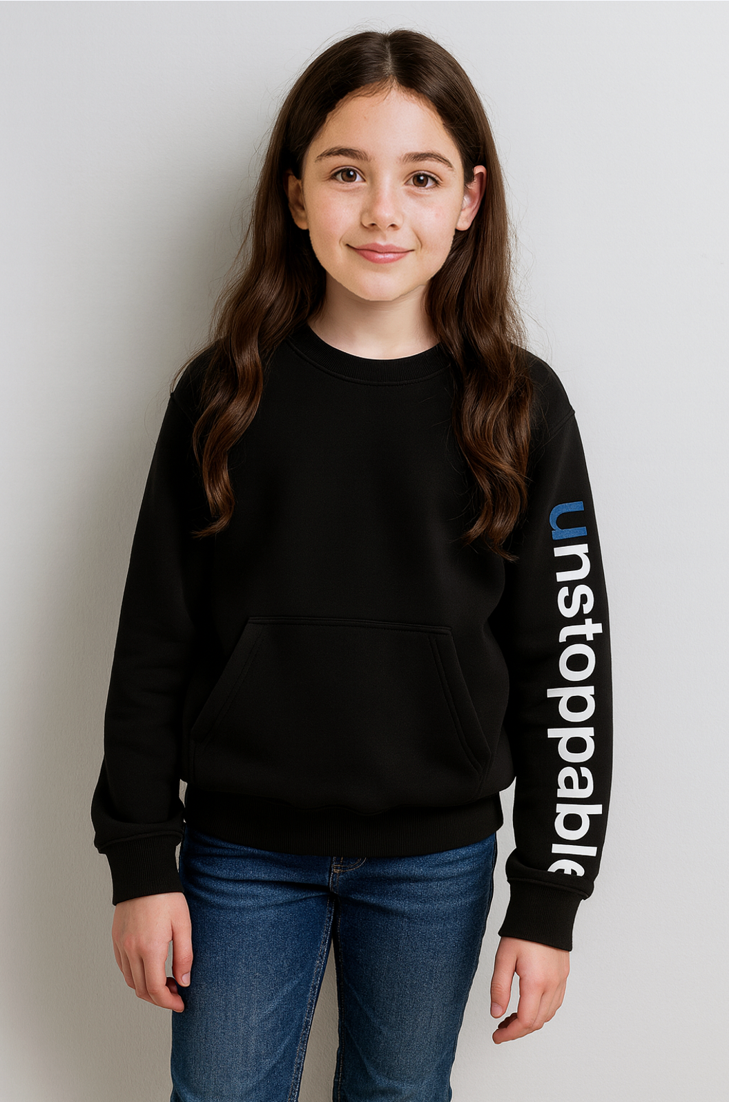 Unstoppable Power Black Winter Sweatshirt