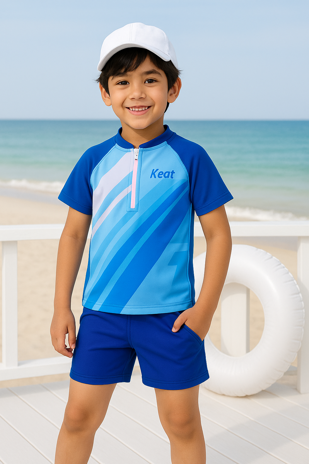 Blue Blaze Swimsuit Set