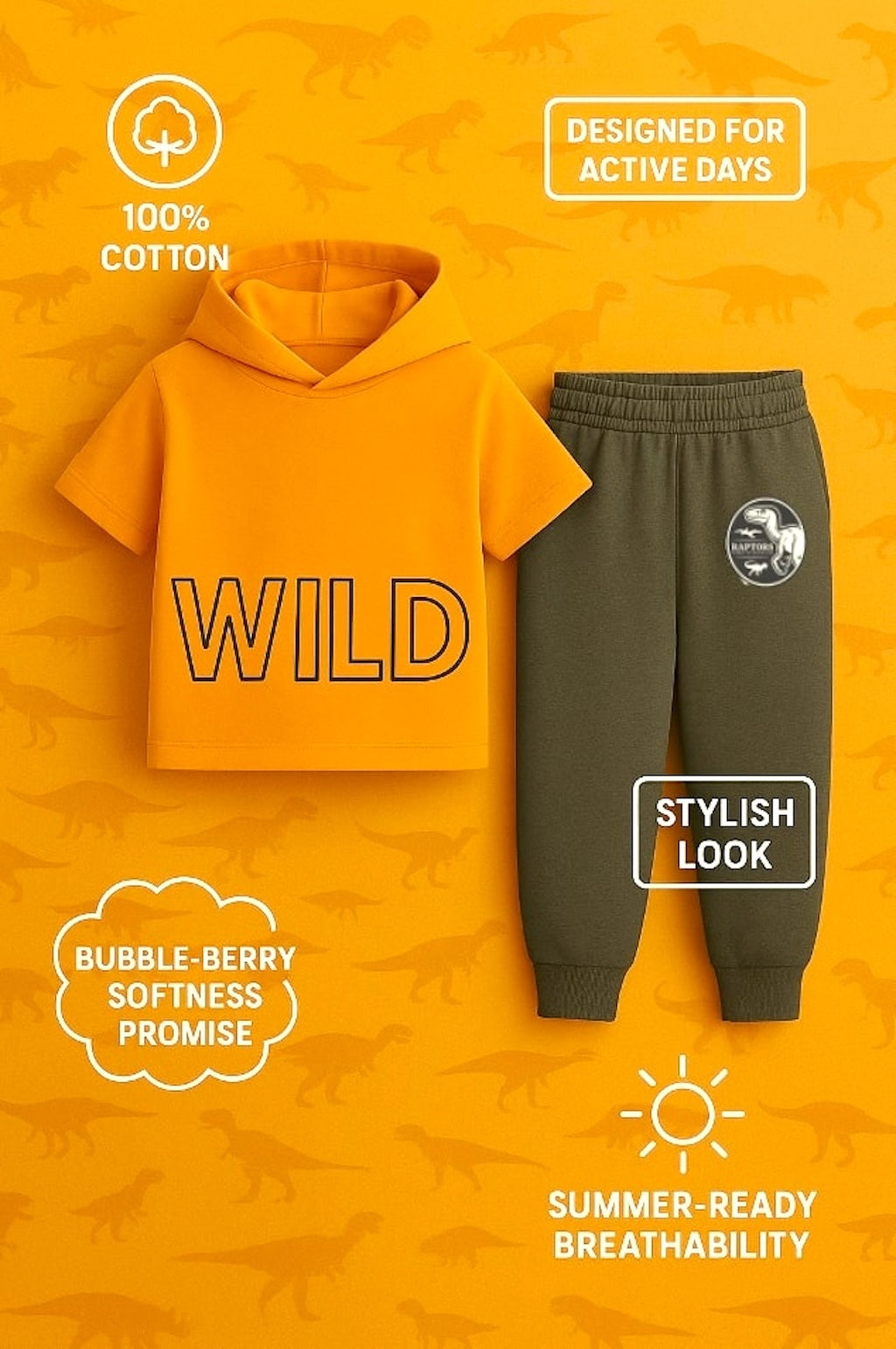 Dino Dash Hoodie Co-ord Set