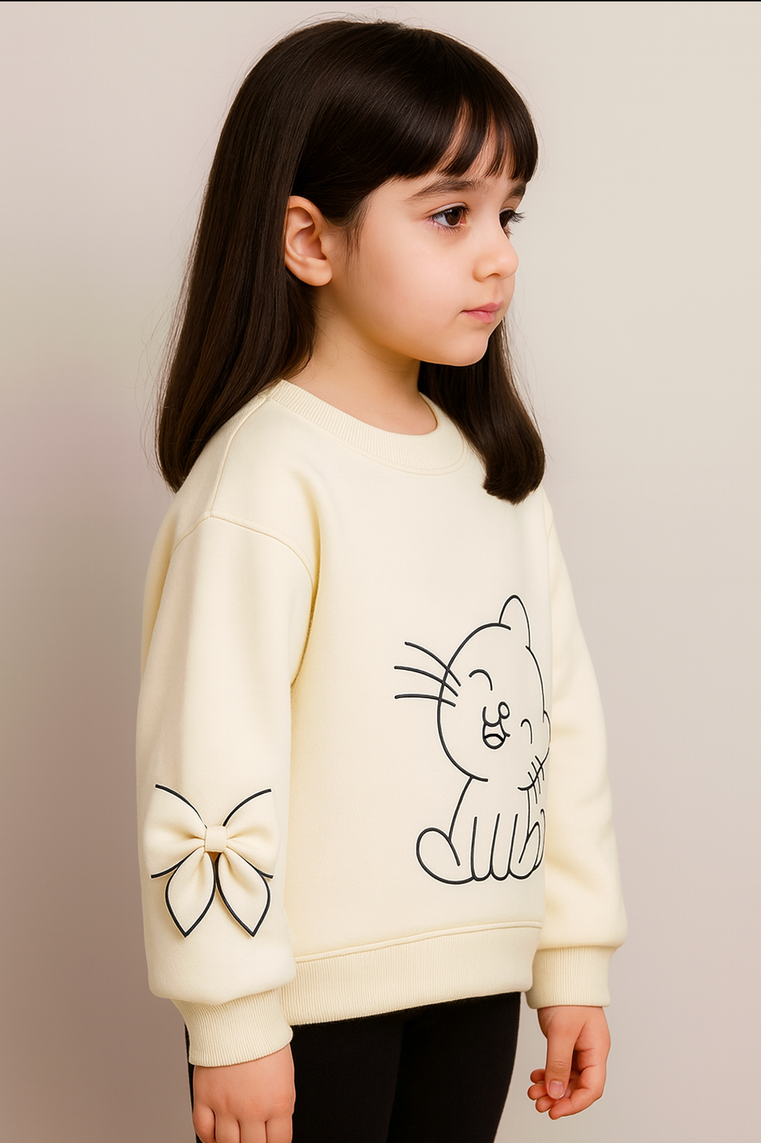 Little Meow Bow Winter Sweatshirt
