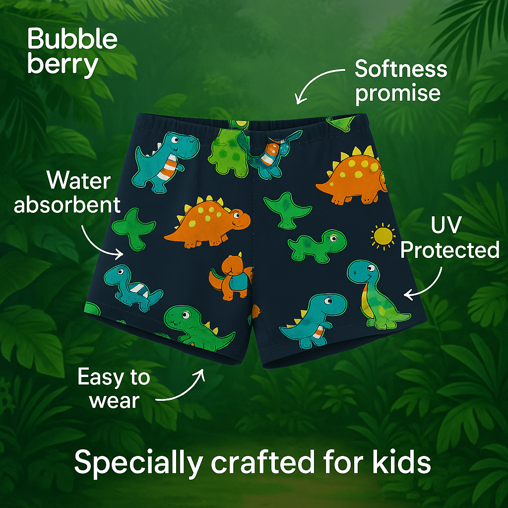 Dino Dive Swim Trunks
