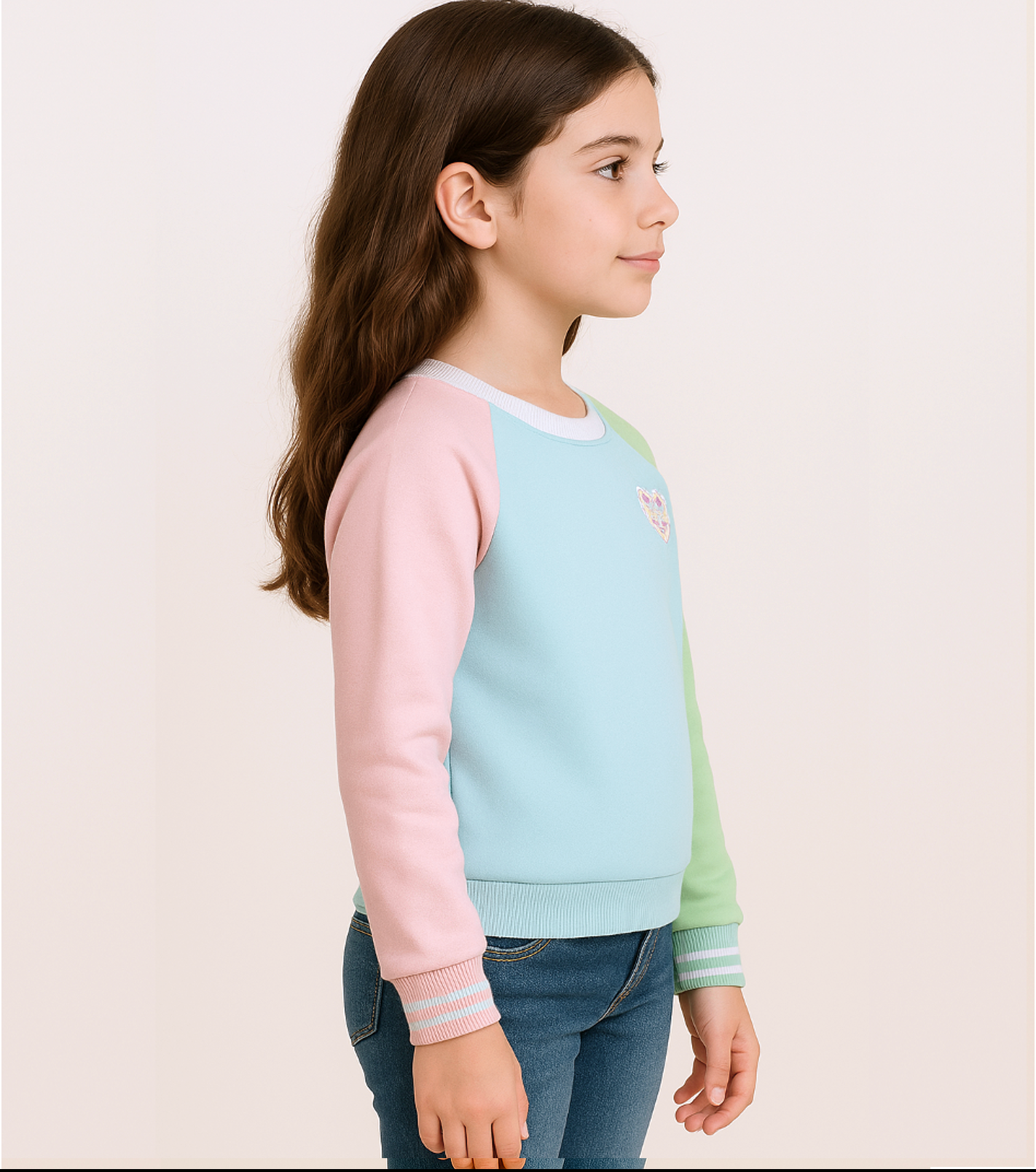 Playful Heart Pastel Winter Sweatshirt