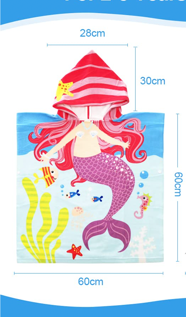 Sea Mermaid Hooded Towel