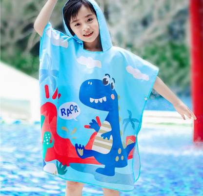 Happy Dino Hooded Towel