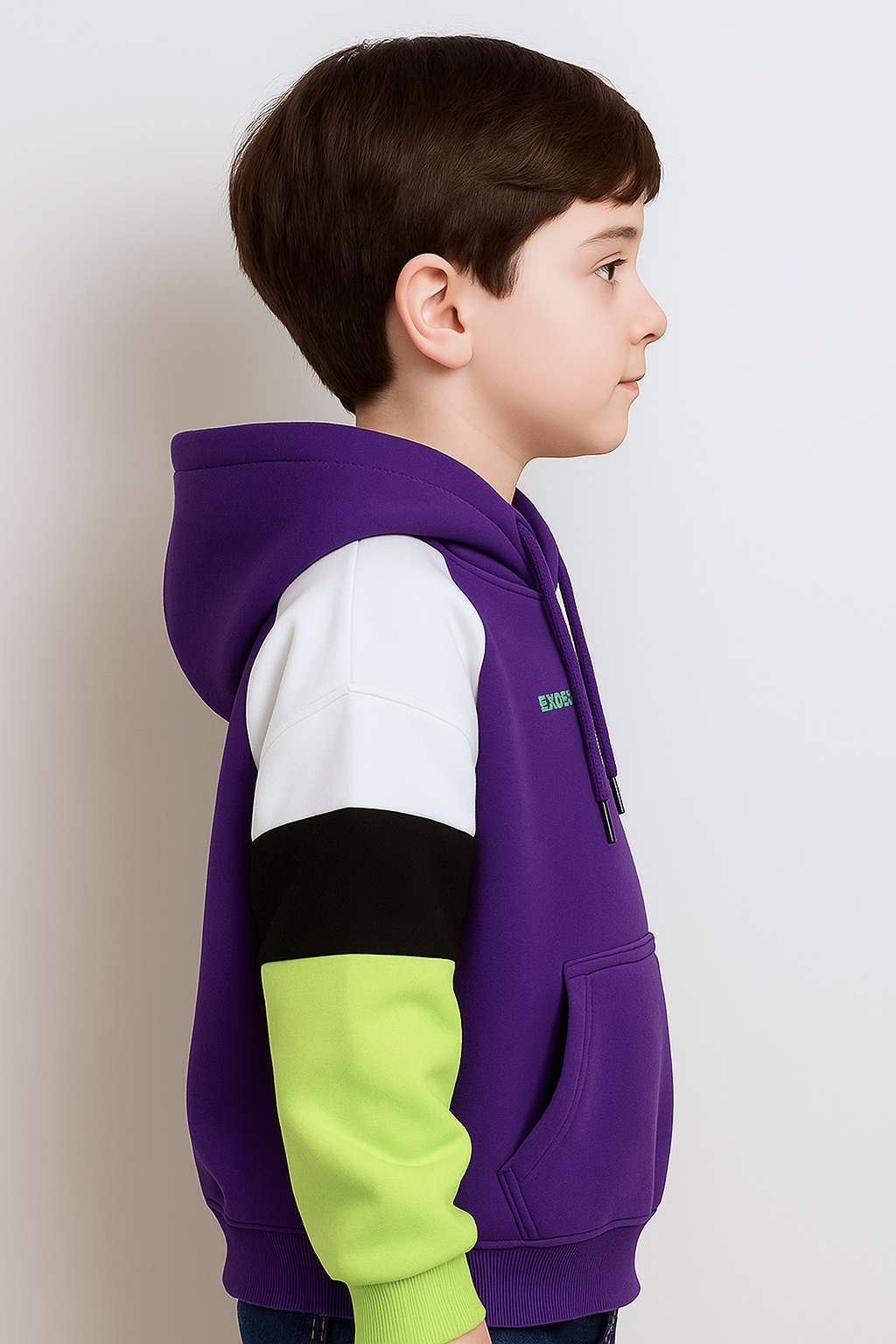 Urban Explorer Colourblock  Winter Hoodie Sweatshirt