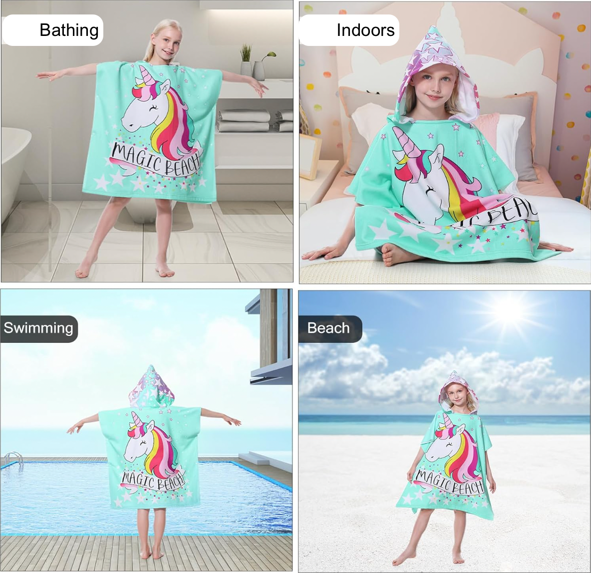 Magic Unicorn Hooded Towel