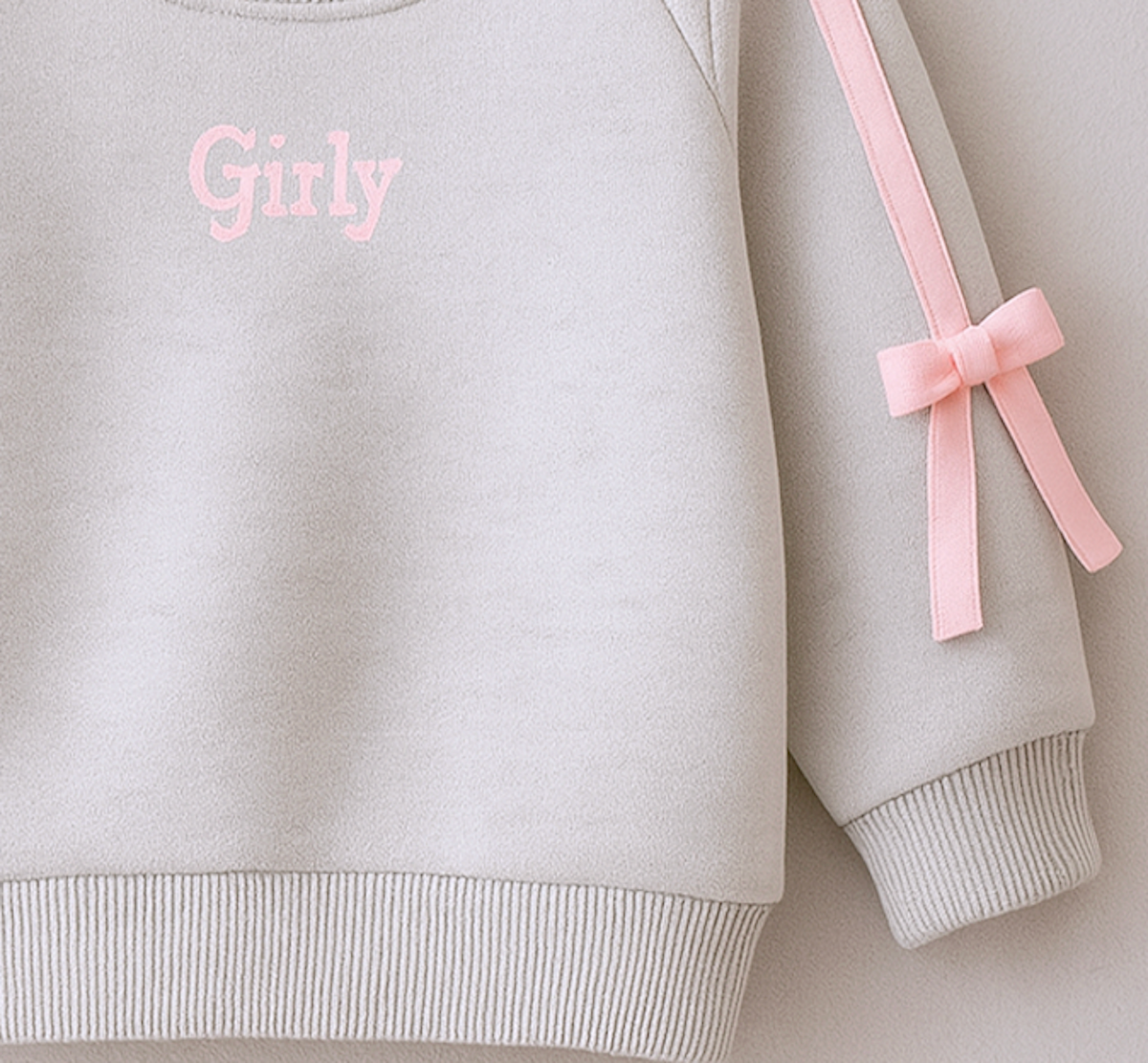 Girly Bow Winter  Sweatshirt Set