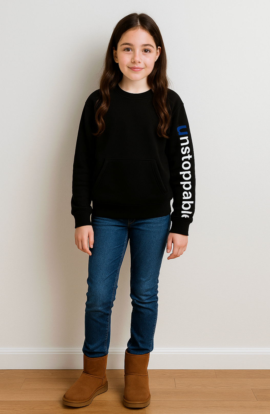 Unstoppable Power Black Winter Sweatshirt