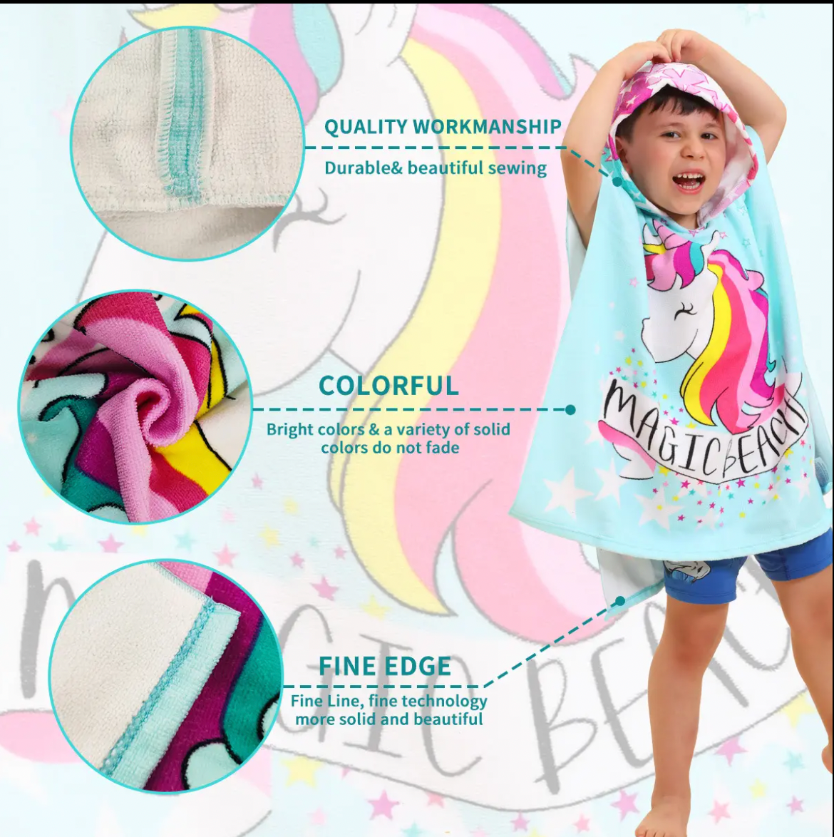 Magic Unicorn Hooded Towel