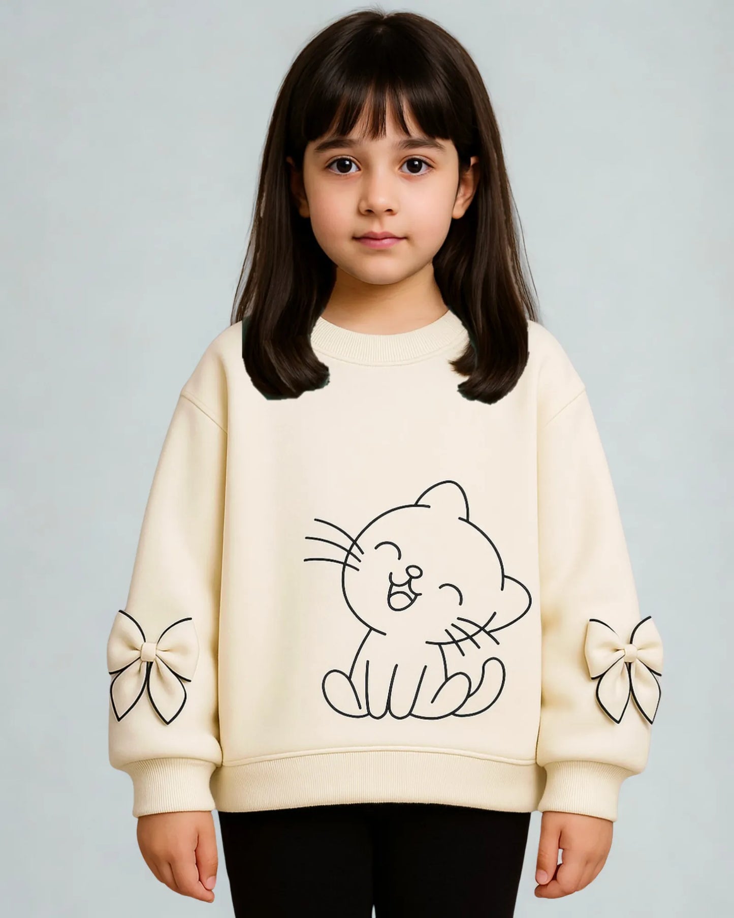 Little Meow Bow Winter Sweatshirt