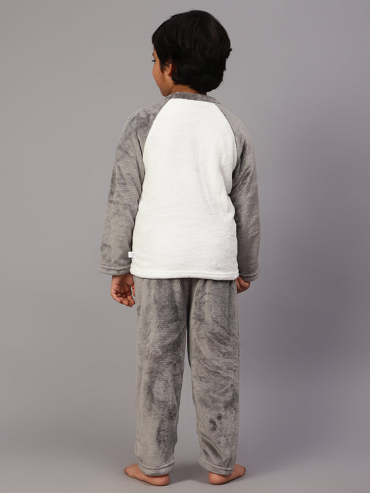 Grey and White Dino Sleep Set- Cozy Winters