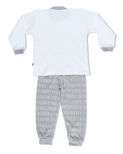 Grey and White Rain Sleep Set- Cotton