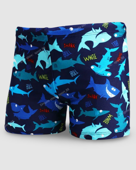 Fish Trunk Swim Set- Navy Blue