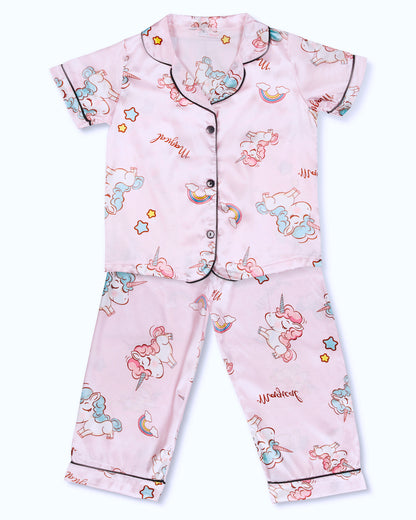 Pink Unicorn Sleep Set- Satin