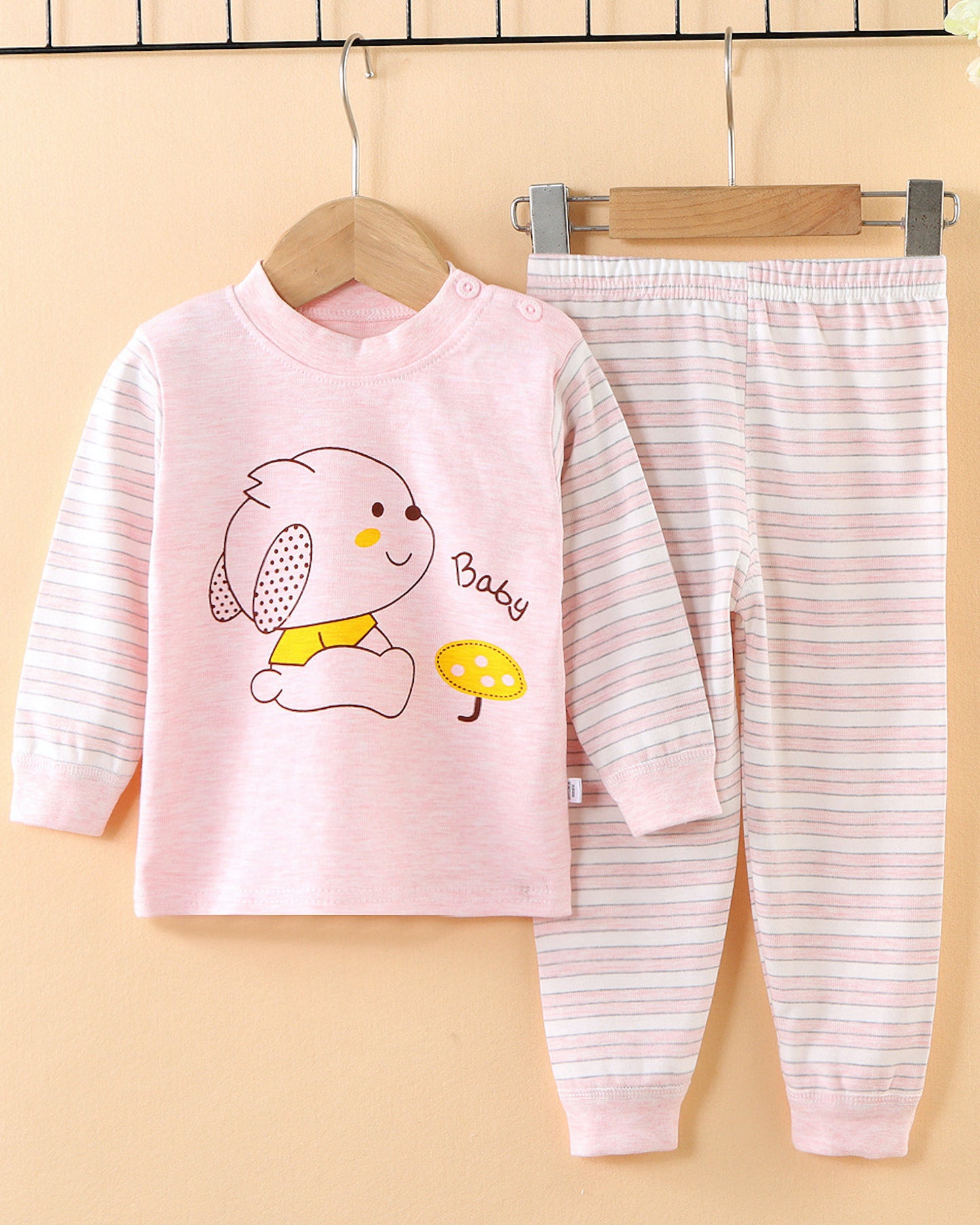 Pink Puppy Sleep Set- Cotton