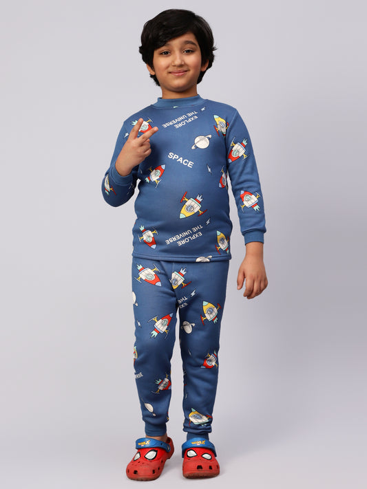 Blue Rocket Sleep Set- Cozy Winters