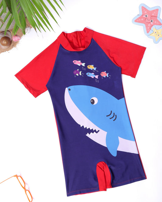 Big Fish Legsuit- Blue and Red