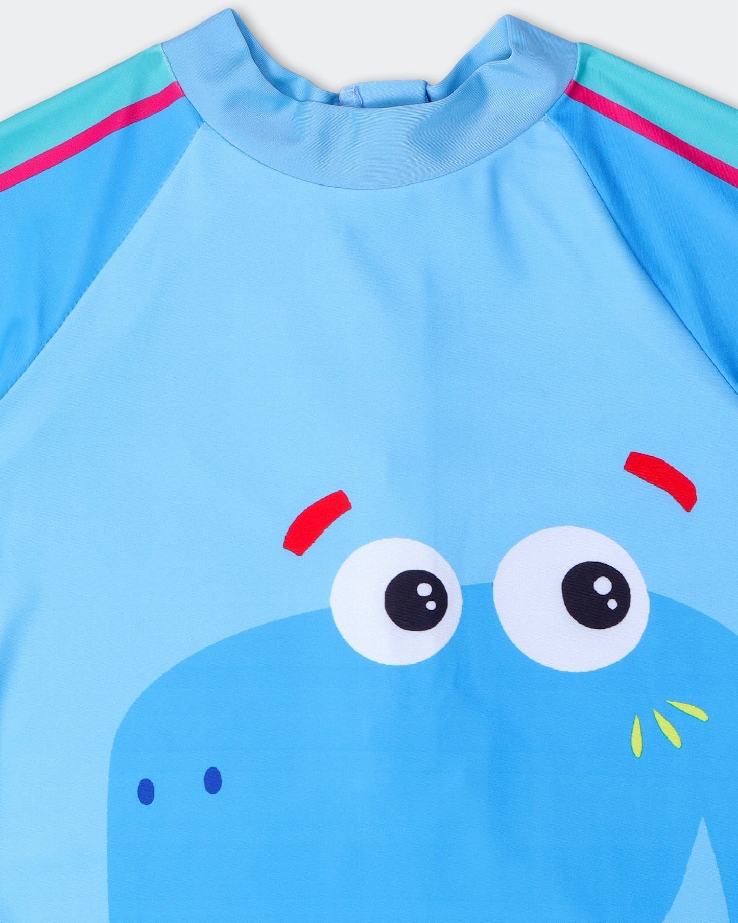 Happy Dino Legsuit- Light Blue