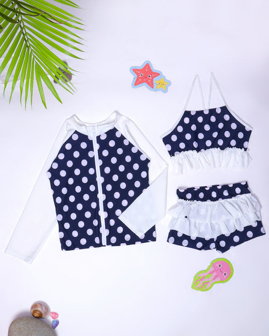 Polkadot Swim Set- Blue