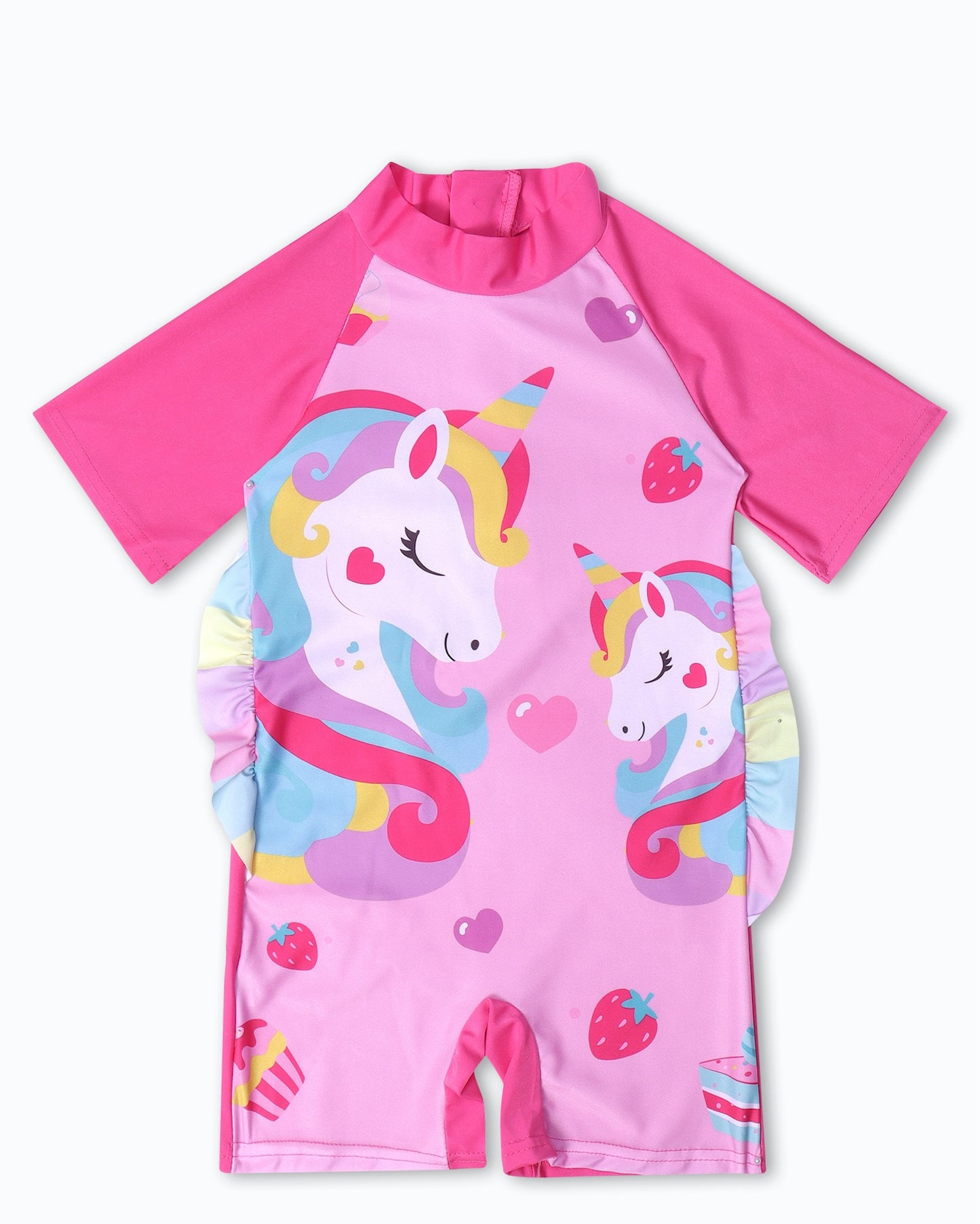 Strawberry Unicorn Legsuit- Pink