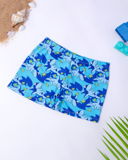 Fish Swim Trunk- Blue