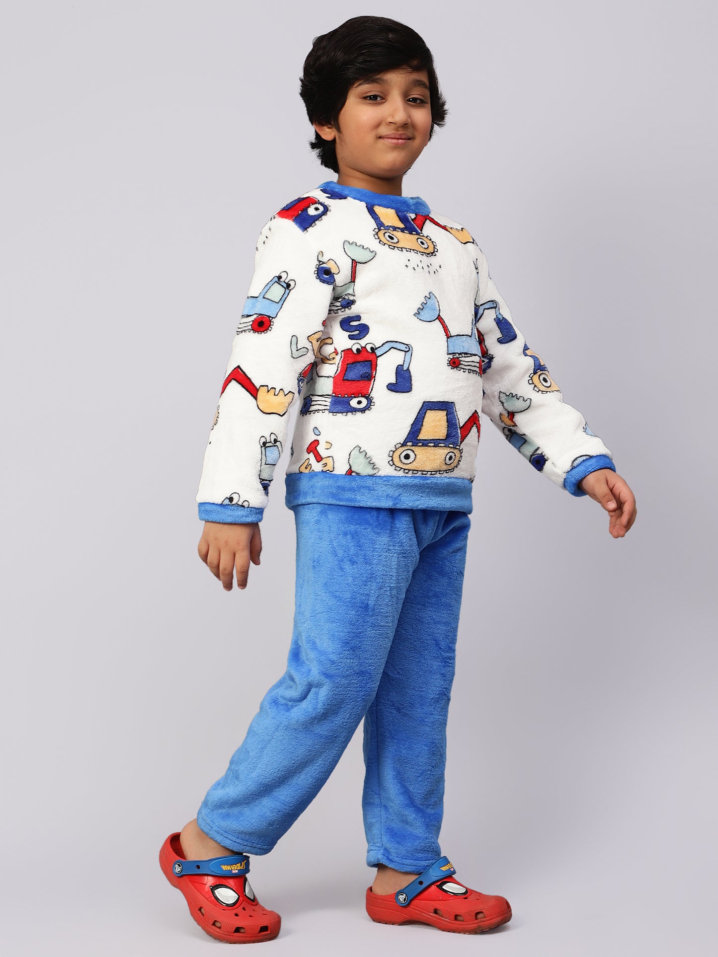 Blue and White Crane Sleep Set- Cozy Winters