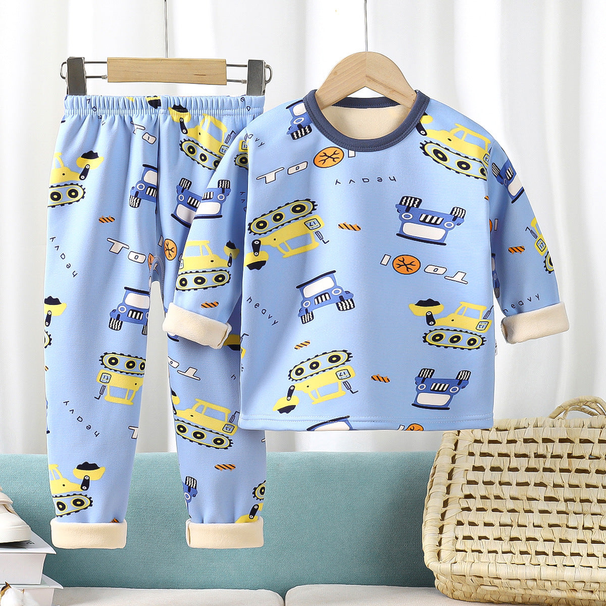 Light Blue Car Sleep Set- Cozy Winters