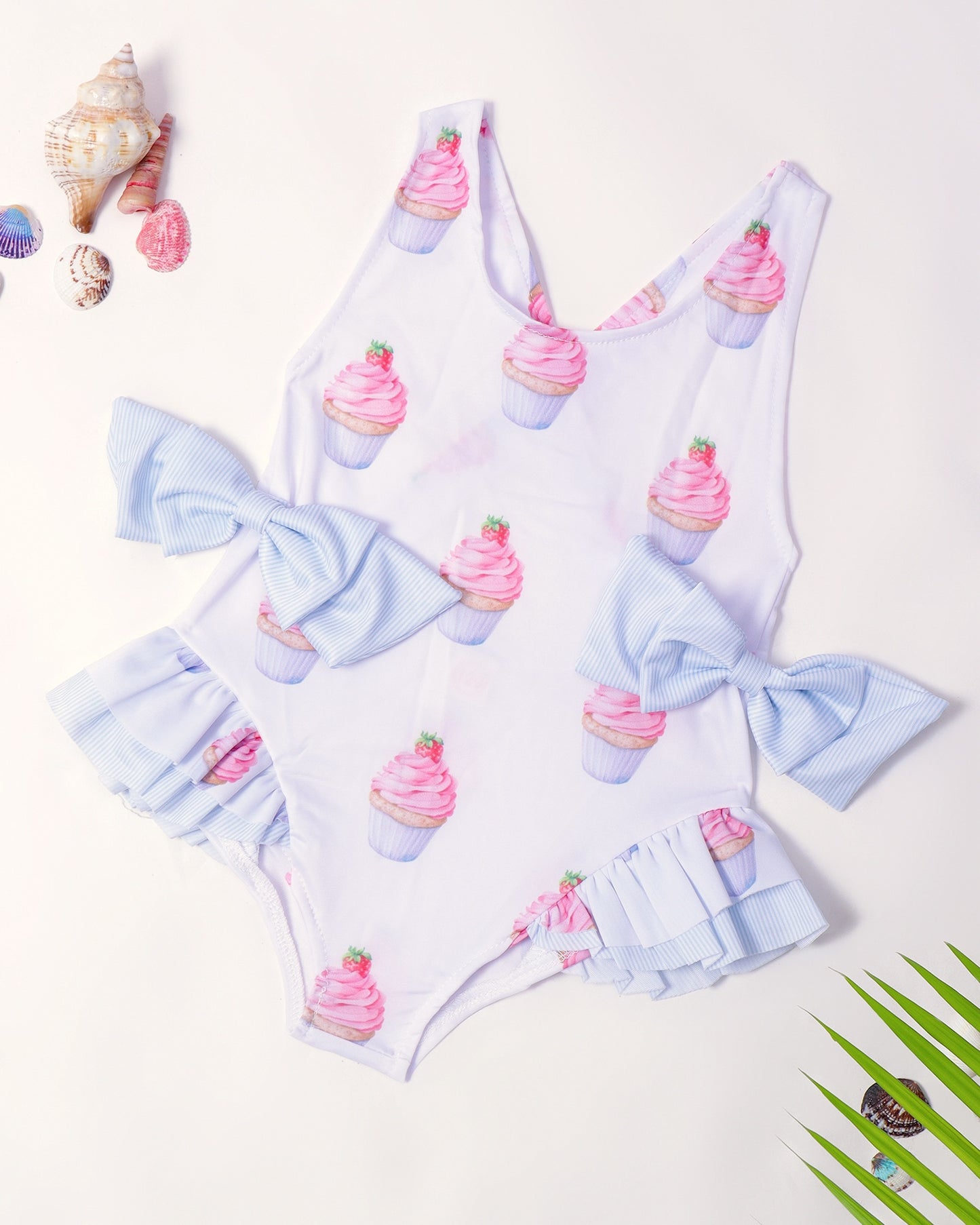 Cuppy Cake Swim Dress- White