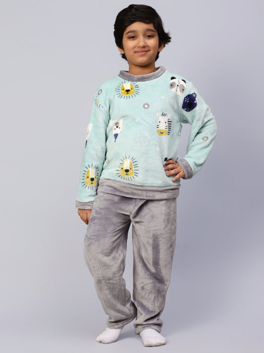 Sea Green Bear Sleep Set- Cozy Winters