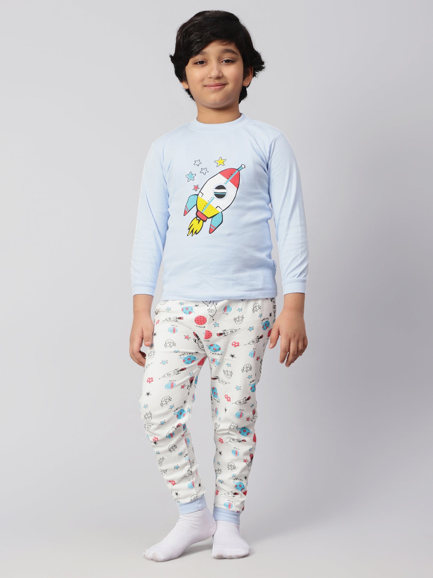 Blue Rocket Sleep Set- Cotton