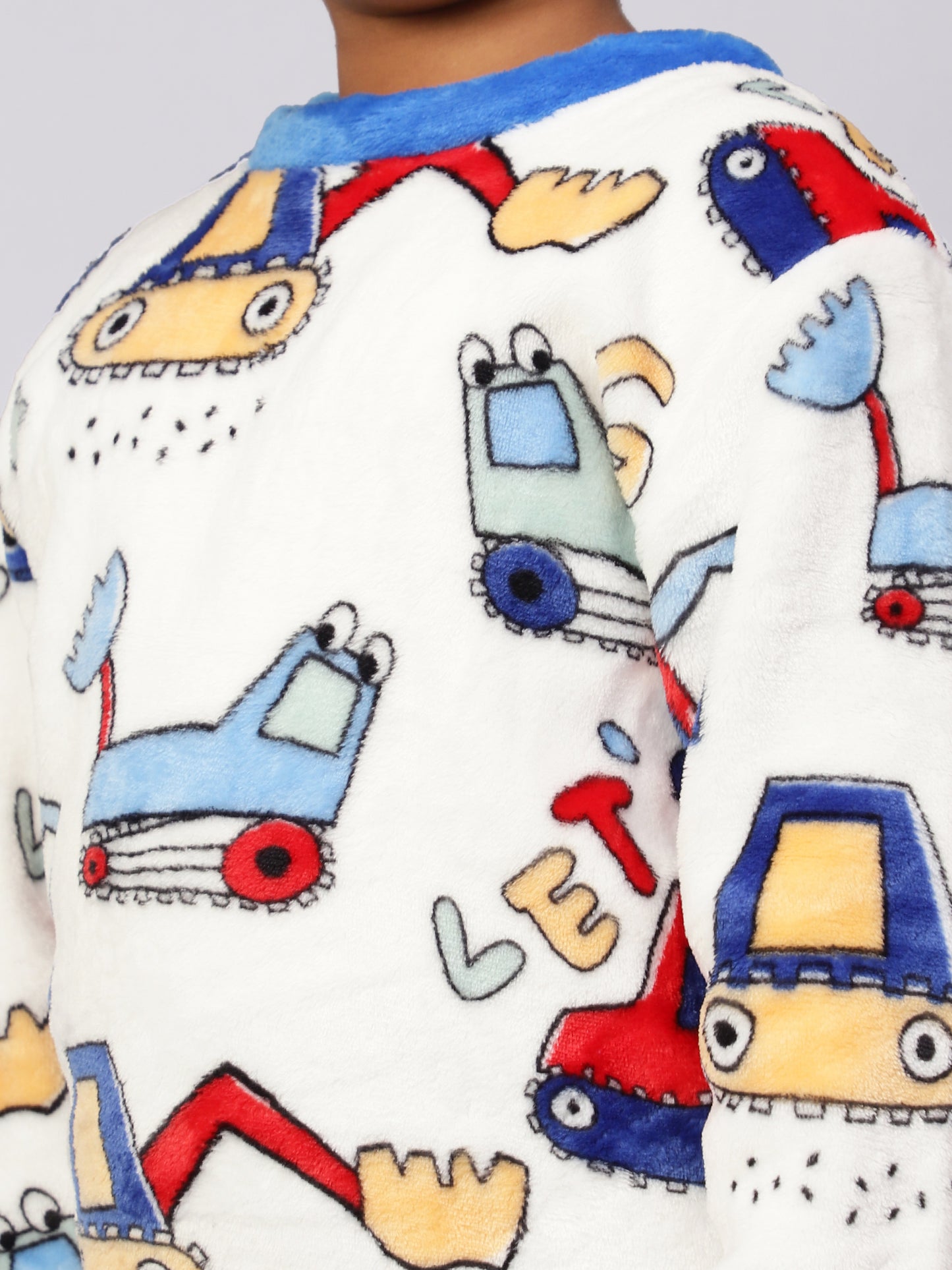 Blue and White Crane Sleep Set- Cozy Winters
