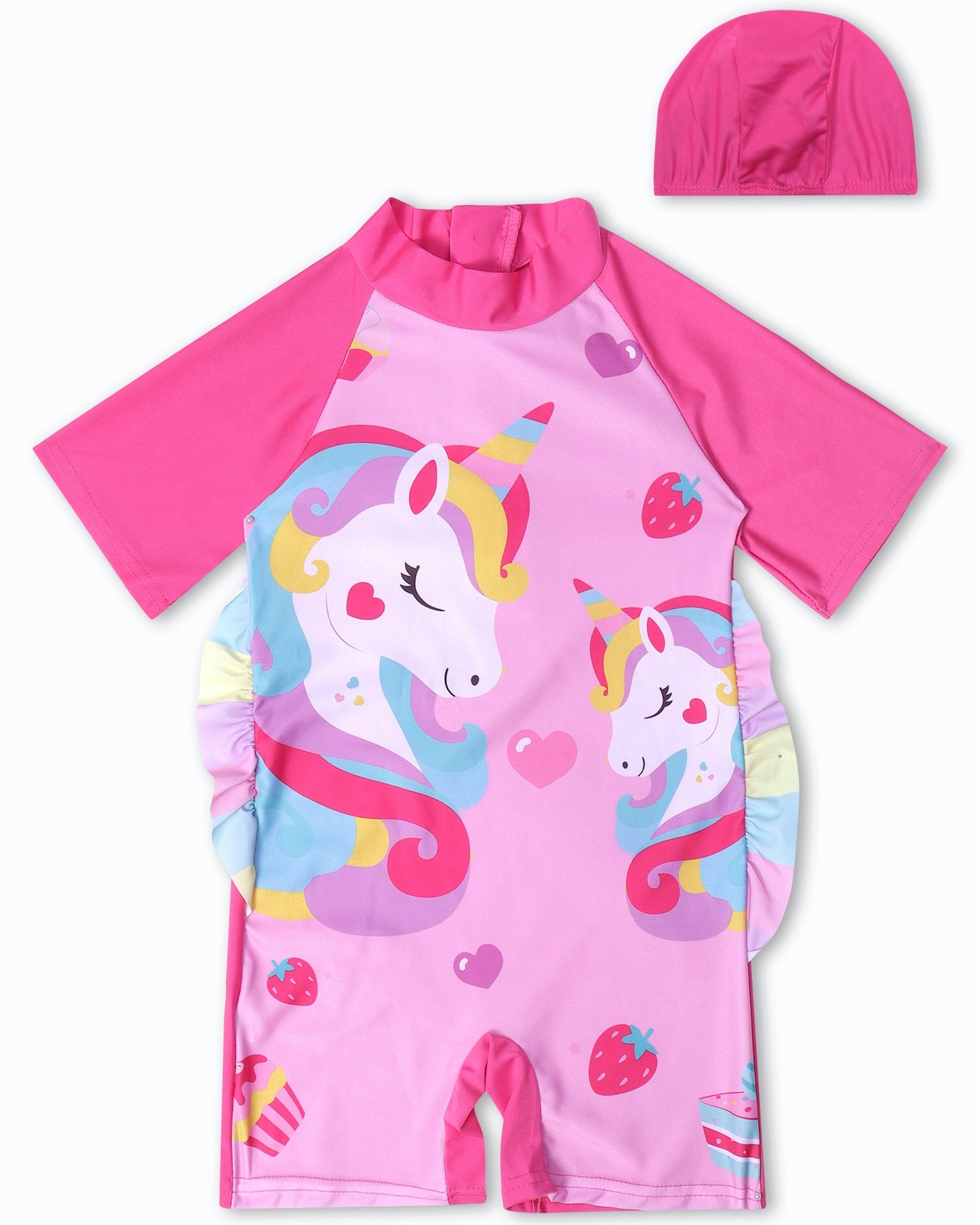 Strawberry Unicorn Legsuit- Pink