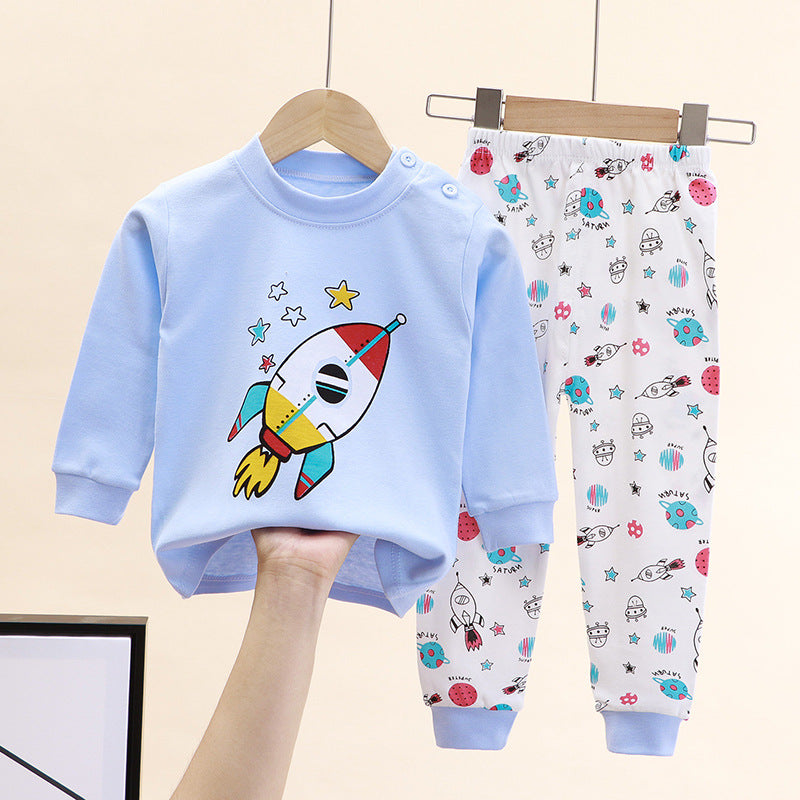 Blue Rocket Sleep Set- Cotton